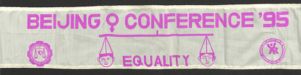 Beijing Women's Conference, Equality [banner], 1995