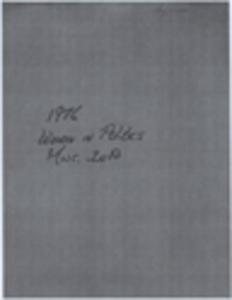Women in Politics - Miscellaneous Information, 1976