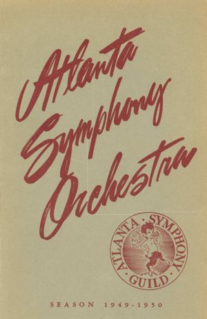 Atlanta Symphony Orchestra concert program, 1950-03-02