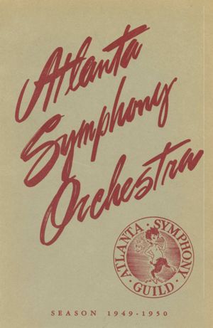 Atlanta Symphony Orchestra concert program, 1949-11-07