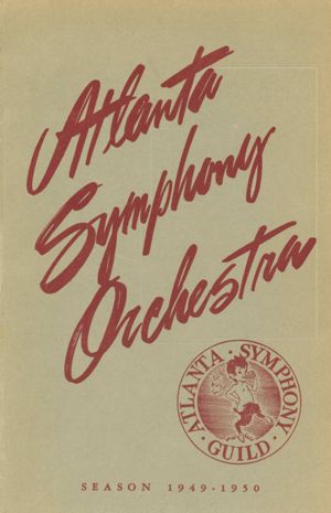 Atlanta Symphony Orchestra concert program, 1950-03-16