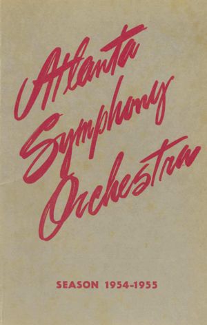 Atlanta Symphony Orchestra concert program, 1955-03-01