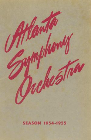 Atlanta Symphony Orchestra concert program, 1955-01-31