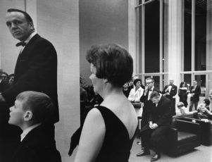 Robert Shaw with patrons after a concert with the Atlanta Symphony Orchestra, circa 1970