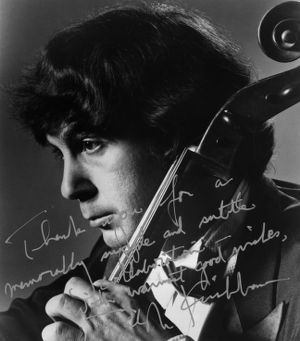 Autographed publicity photograph of cellist Ralph Kirshbaum, 1990