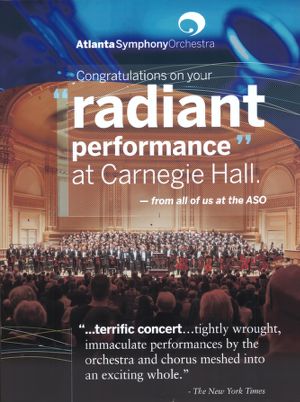 Congratulations on your radiant performance at Carnegie Hall.