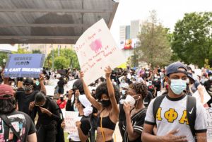 Hundreds of Protesters gather together to protest police violence