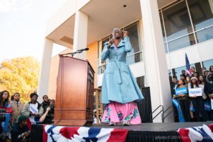 Nina Turner gives a passionate speech