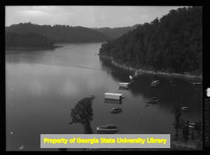 View of Lake Norris from the top of Norris Dam, Campbell and Anderson Counties, Tennessee, 1936