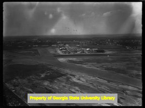 Aerial view of Candler Field, Atlanta, Georgia, circa late 1930s or early 1940s