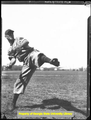 Atlantic Steel Baseball team pitcher, Atlanta, Georgia, circa late 1930s or early 1940s