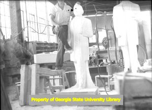 Statue carving studio at the Georgia Marble Company, Tate, Georgia, circa late 1930s or early 1940s