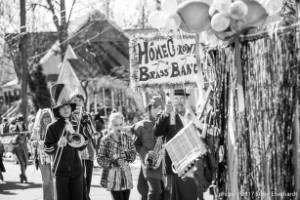 Brass band in parade