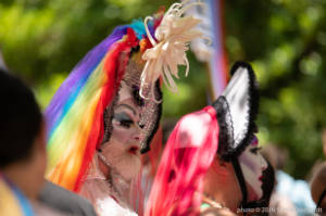 Profile of someone in drag