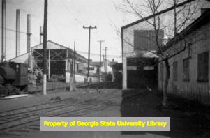 Atlantic Steel rail yard, Atlanta, Georgia, circa late 1930s or early 1940s
