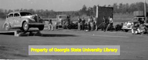 Stunt driving, Lakewood Fairgrounds, Atlanta, Georgia, circa late 1930s or early 1940s