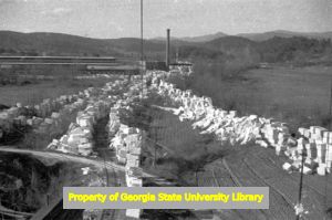 Blocks of cut granite, Georgia Marble Company Quarry, Tate, Georgia, circa late 1930s or early 1940s
