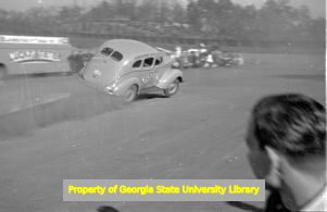 Stunt driving, Lakewood Fairgrounds, Atlanta, Georgia, circa late 1930s or early 1940s