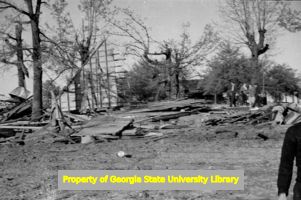 Remains of a destroyed house, Atlanta, Georgia, circa late 1930s or early 1940s