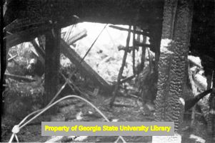 Charred Remains of a building, Atlanta, Georgia, circa late 1930s or early 1940s