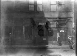 Kiser Building Barbershop and Baths, 113 Pryor Street SW, Atlanta, Georgia, circa 1927.