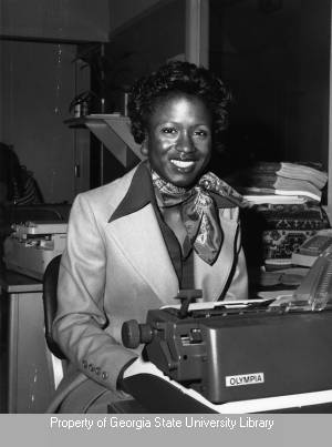 Monica Kaufman typing