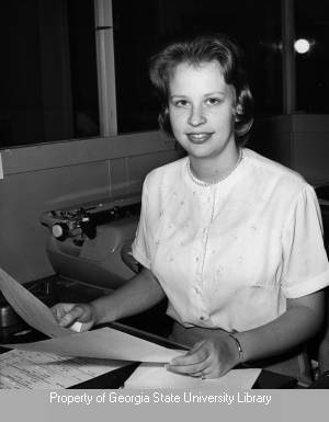Ann Brisendine working on schedules