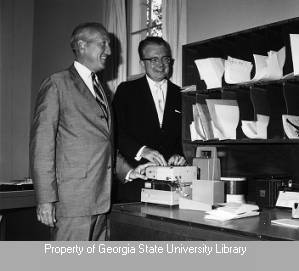J. Leonard Reinsch with Postmaster General J. Edward Day