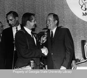 King Elliot interviewing Hubert Humphrey