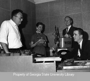 Frank Stiteler, Jack Scott, and Jerry Vandeventer working on the Nightbeat program