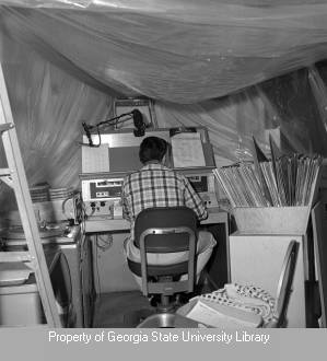 Tarp over studio