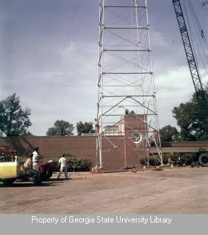 Antenna tower under construction