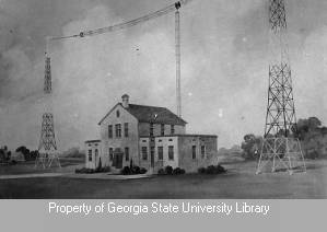 Painting of WSB East Lake transmitter