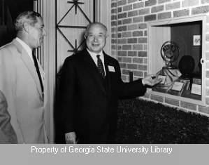 James M. Cox, Jr., and David Sarnoff at White Columns dedication