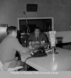 Two men in WSB studio