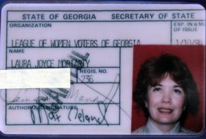 League of Women Voters of Georgia [identification card], 1984