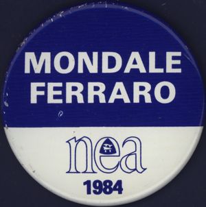 Mondale Ferraro, NEA 1984 [button]