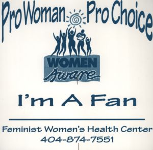 Feminist Women's Health Center [hand-held fan], circa 1990s