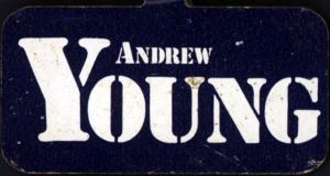 Andrew Young [button], circa 1970s
