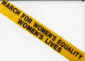 March for Women's Equality, Women's Lives [ribbon], circa 1989