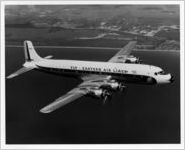 Eastern Air Lines Douglas DC-7 aircraft in flight, circa 1950s