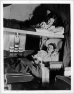 Mother and daughter in Eastern Air Lines' Mexico Silversleeper, circa 1940s
