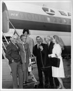 Carolyn Lee Wills and others boarding a flight for Miami, circa 1970s