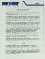 Air Line Pilots Association Newsletter, Eastern, 1986-08-12