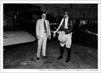 Marvin McEachin with Merton Meade, Jr., before 50th anniversary flight, 1978