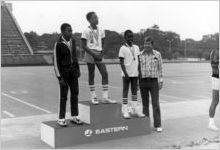 Winners of Eastern Air Lines-sponsored Decathlon Day for Anderson Boys Club, 1982