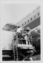 Crew filming Eastern Air Lines ground operations for Coca-Cola Aviation Career film, 1980