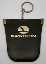 Eastern Air Lines tobacco can pouch with key chain, circa 1960s