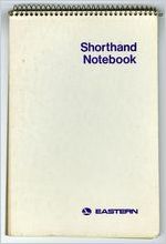 Eastern Air Lines shorthand notebook, circa 1970s