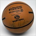 Autographed Atlanta Hawks toy basketball, circa 1970s